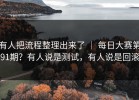 有人把流程整理出来了 ｜ 每日大赛第91期？有人说是测试，有人说是回滚