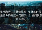 我当场愣住｜蘑菇视频 - 午休的时候，最要命的是这一句提示！！别问我怎么知道的